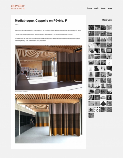 Chevalier Masson, a web project by Nordicmaterial